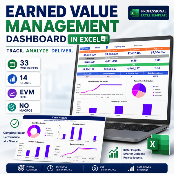 Earned Value Management workbook preview